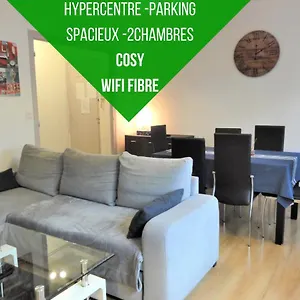 Le Voltaire -2 Chambres- 70m2- Hypercentre-parking-wifi Fibre- Nouvelle Literie Tarbes